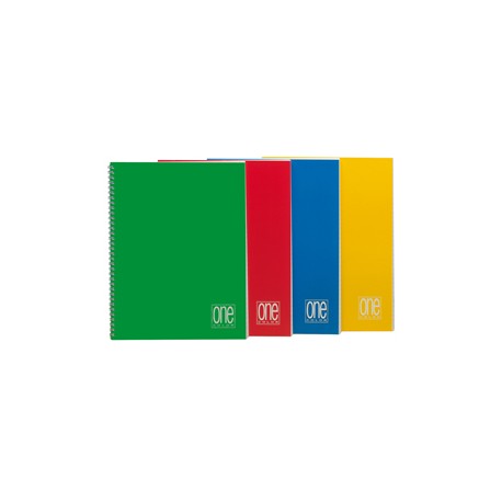 Quaderno One Color - A5 - s/fori - 1 rigo - 60 fogli - 80 gr - spiralato - Blasetti