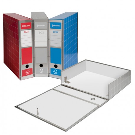 Scatola archivio Box4 - dorso 9 cm - 37,5 x 29,5 cm - blu - Resisto