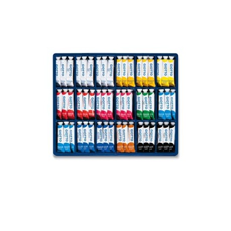 Vetrine assortimento - 21ml - colori assortiti - Giotto - 108 tubetti assortiti