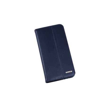 Portabiglietti da visita Professional - similpelle - blu - 12,5x23,5 cm - Niji