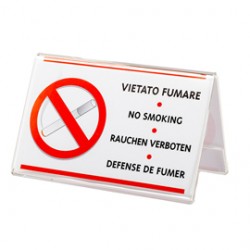 Targhetta - Vietato fumare - 9 x 5,5 cm - Lebez