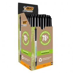 Penna a sfera a scatto ECOlutions - punta 1,0mm  - nero - Bic - conf. 50 pezzi