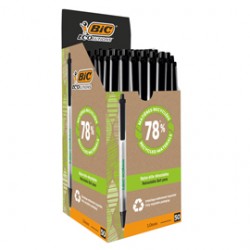 Penna a sfera a scatto ECOlutions - punta 1,0mm  - nero - punta 1,0mm - Bic - conf. 50 pezzi