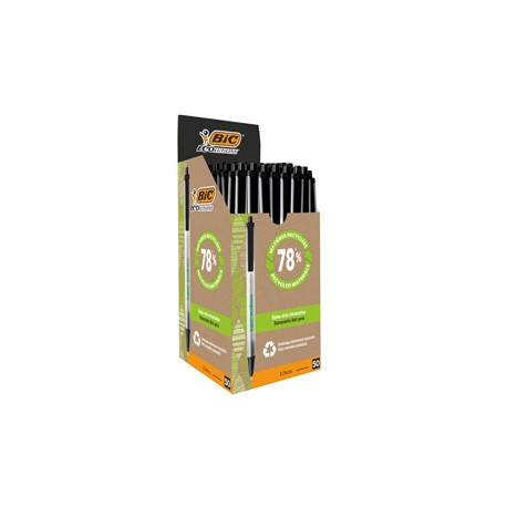 Penna a sfera a scatto ECOlutions - punta 1,0mm  - nero - Bic - conf. 50 pezzi