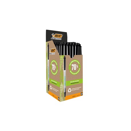 Penna a sfera a scatto ECOlutions - punta 1,0mm  - nero - punta 1,0mm - Bic - conf. 50 pezzi