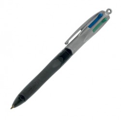 Penna a sfera scatto multifunzione 4 Colours Grip Pro - punta 1,0mm - nero, blu, rosso, verde  - Bic