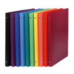 Raccoglitore OpaK - A4 - 4 anelli tondi 15 mm - PP opaco - dorso 2,5 cm - colori assortiti - Exacompta