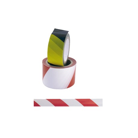 Nastro di sicurezza - adesivo - 5 cm x 25 m - PVC - giallo/nero - Viva