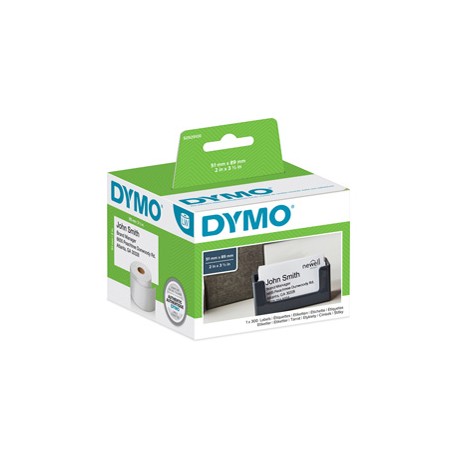 Rotolo 300 etichette LW S0929100 - 51x89 mm - non adesivo - per badge - bianco - Dymo