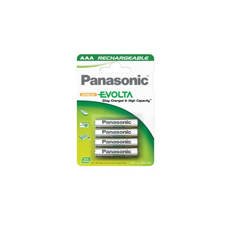 Pila ministilo AAA - 1,2V - Evolta - ricaricabili - Panasonic - blister 4 pezzi