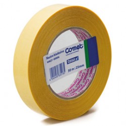 Nastro biadesivo - 25 mm x 50 m - PP - trasparente - Comet