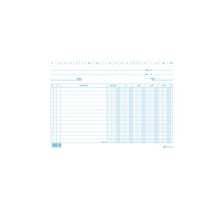 Schede dare/avere/saldo/iva - 17 x 24 cm (orizzontale) - Edipro - conf. 100 pezzi