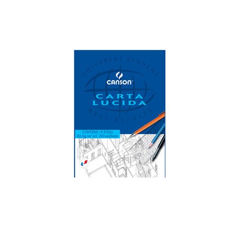 Blocco carta lucida - 297x420mm - 10 fogli - 80gr - uso manuale - Canson