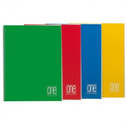 Maxiquaderno One Color - A4 - 1 rigo - 60 fogli - 80 gr - s/fori - spiralato - Blasetti
