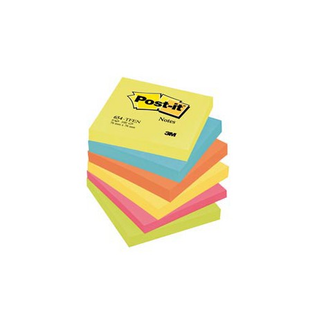 Blocco foglietti Colori Energy - 654-TFEN - 76 x 76 mm - 72 gr - colori assortiti - 100 fogli - Post it®