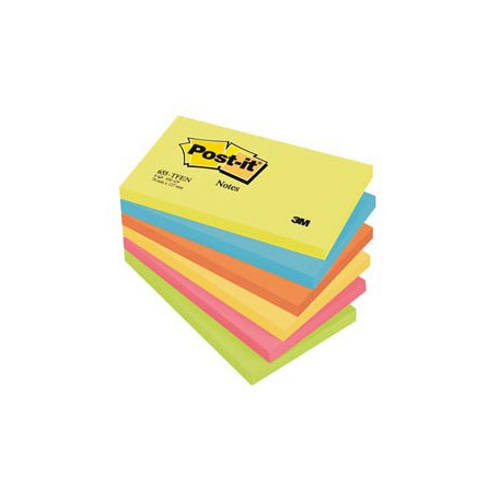 Blocco foglietti Colori Energy - 655-TFEN - 76 x 127 mm - 72 gr - colori assortiti - 100 fogli - Post it®