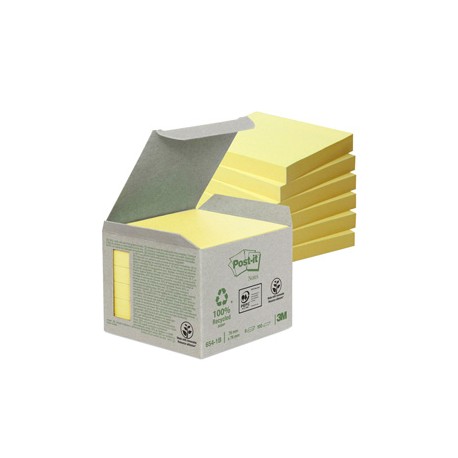 Blocco Post it® Notes Green - 654-1B - 76 x 76 mm - giallo - 100 fogli - riciclabile 100% - Post it®