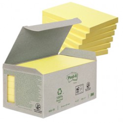 Blocco Post it® Notes Green - 655-1B - 76 x 127 mm - giallo - 100 fogli - riciclato 100% - Post it®