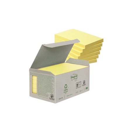 Blocco Post it® Notes Green - 655-1B - 76 x 127 mm - giallo - 100 fogli - riciclato 100% - Post it®