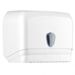 Dispenser per asciugamani in rotolo/fogli - 30x19,5x25,1 cm - plastica - bianco - Mar Plast