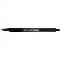 Penne a sfera a scatto Soft Feel - punta 1,0mm - nero  - Bic - conf. 12 pezzi