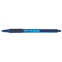 Penne a sfera a scatto Soft Feel - punta 1,0mm - blu - Bic - conf. 12 pezzi