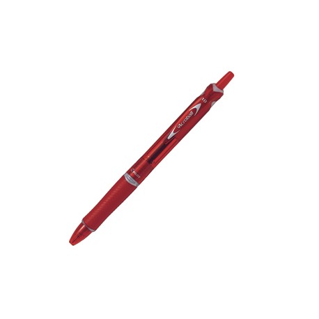 Penna a sfera a scatto Acroball Plastic - punta 1.0mm - rosso  - Pilot