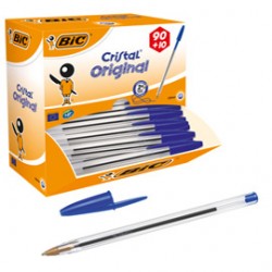 Penna a sfera Cristal - punta media 1,0mm - blu  - Bic - conf. 90+10 pezzi