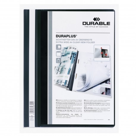 Cartellina ad aghi Duraplus - A4 - PP - nero - Durable