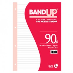 Ricambi BandUp forati rinforzati - A4 - 1 rigo - 90gr - BM - conf. 40 pezzi