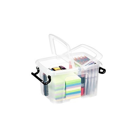 Contenitore multiuso Strata con coperchio - 28,5x22,5x17,5 cm - 6 L - PPL - trasparente - Cep