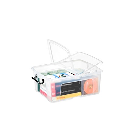 Contenitore multiuso Strata con coperchio - 50x39,5x20,2 cm - 24 L - PPL - trasparente - Cep