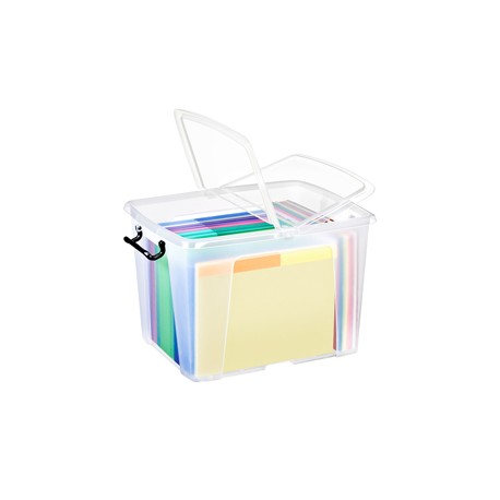 Contenitore multiuso Strata con coperchio - 47,5x39,5x31,5 cm - 40 L - PPL - trasparente - Cep