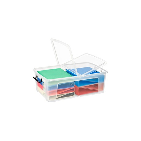 Contenitore multiuso Stata con coperchio - 67,5x44,5x23 cm - 50 L - PPL - trasparente - Cep