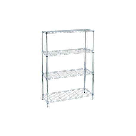 Libreria Archimede Light - 4 ripiani - acciaio cromato - 36 x 90 x 137 cm - Serena Group