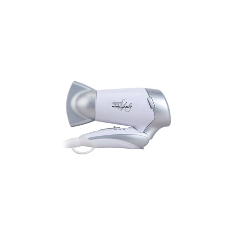 Asciugacapelli da viaggio Handy Style - 17x7x21,5 cm - 1200 W - 115/230 V - bianco/grigio - Melchioni family