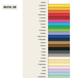 Cartoncino Bristol Color - 70x100cm - 200gr - azzurro 55 - Favini - blister 10 fogli