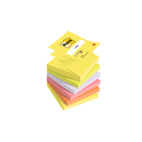 Blocco Post it® Super Sticky Z Notes - R330-NR NEON - 76 x 76 mm - assortiti neon - 100 fogli - Post it®