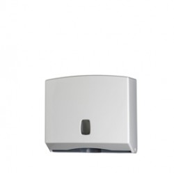 Dispenser asciugamani piegati C/Z/M Basica - 25x9,2x22 cm - bianco/grigio - Medial
