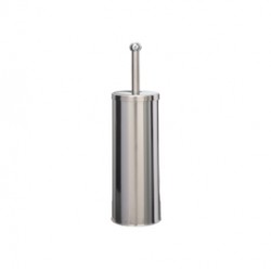 Portascopino Basic Metal - da terra - diametro 9,8 cm - altezza 38 cm - acciaio inox - Medial International