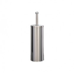 Portascopino WC Basic - da terra - acciaio inox  - diametro 9,8 cm - altezza 38 cm - silver - Medial
