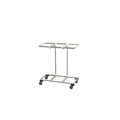 Carrello mobile Triflux - 83,3x36x90 cm - con ruote - 3 portasacco da 100 L ciascuno - acciaio - Medial International