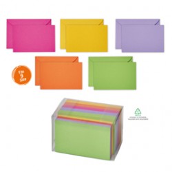 Taschetta 10 biglietti + 10 buste - Capri - 9 x 14 cm - colori assortiti - Rex Sadoch