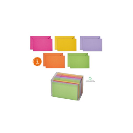 Taschetta 10 biglietti + 10 buste - Capri - 9 x 14 cm - colori assortiti - Rex Sadoch