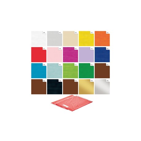 Carta velina - 50 x 70 cm - 20 gr - arancio 320 - Rex Sadoch - busta 26 fogli