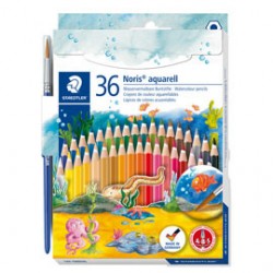 Matite colorate Noris aquarell 144 - colori assortiti - Staedtler - astuccio 36 pezzi