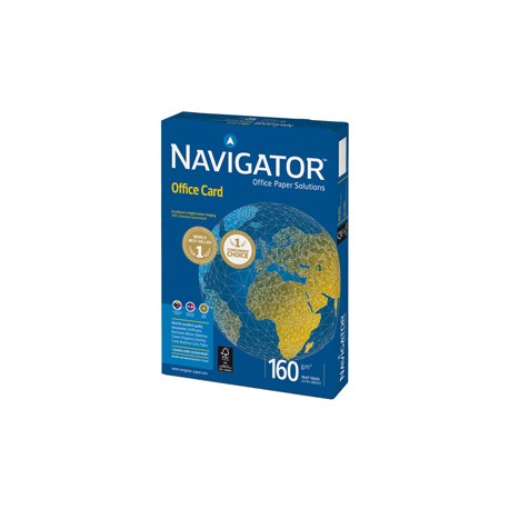 Carta Office Card 160 - A4 - 160 gr - bianco - Navigator - conf. 250 fogli