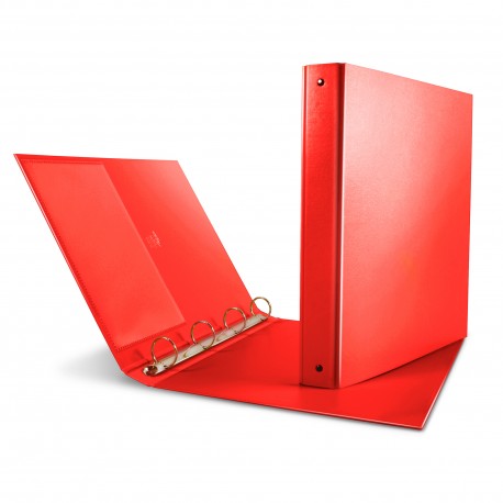 Raccoglitore Nettuno - 22 x 30 cm - 4 anelli a D 17 mm - dorso 3 cm - rosso - Sei Rota