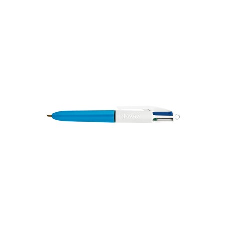 Penna a sfera scatto multifunzione 4 Colours Mini  - punta 1,0mm - nero, blu, rosso, verde - Bic -  conf. 12 pezzi