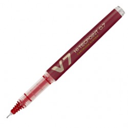 Roller Hi Tecpoint V7 ricaricabile con cappuccio  - punta 0,70mm - rosso - Pilot